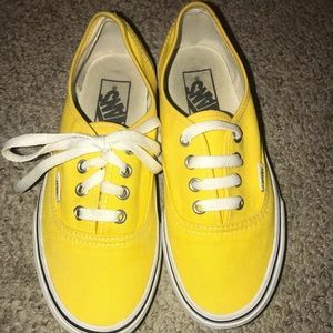 Yellow Vans Authentic Skate Shoe